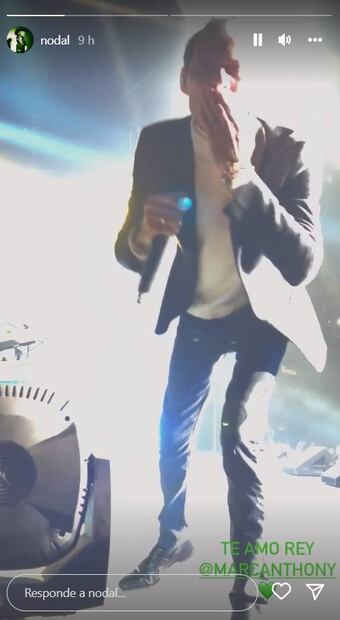 Nodal y Cazzu disfrutan juntos del concierto de Marc Anthony