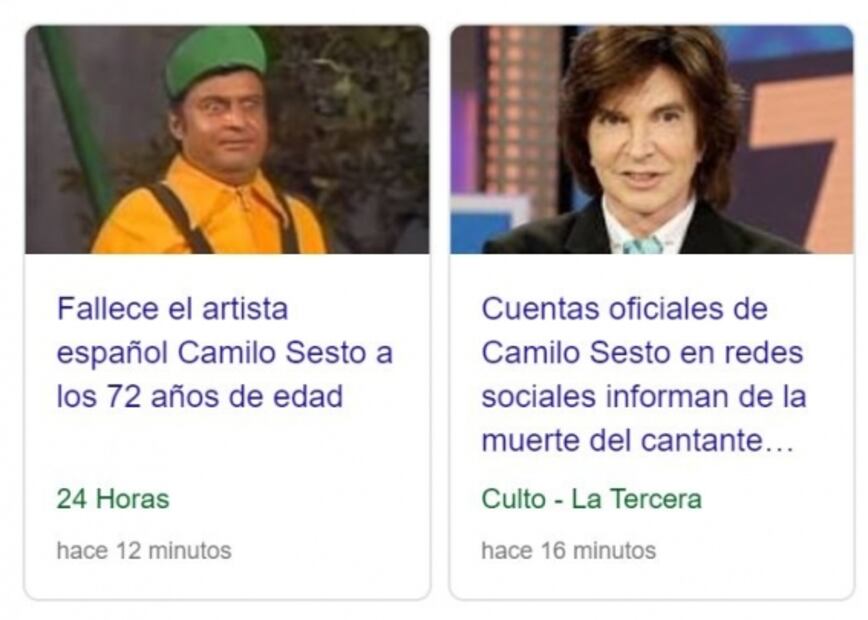 La muerte de Camilo Sesto inspira muchos memes