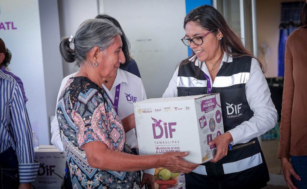 DIF Tamaulipas realiza donaciones alimentarias / Foto: Especial