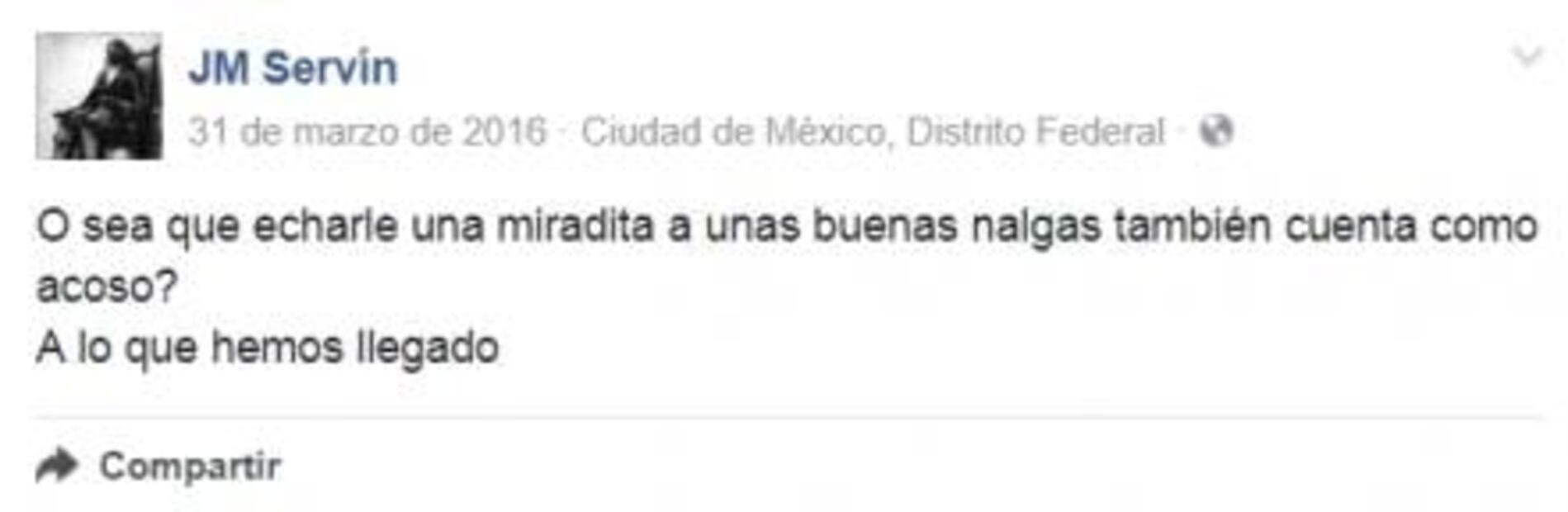 Comparten en redes mensajes misóginos de JM Servín 