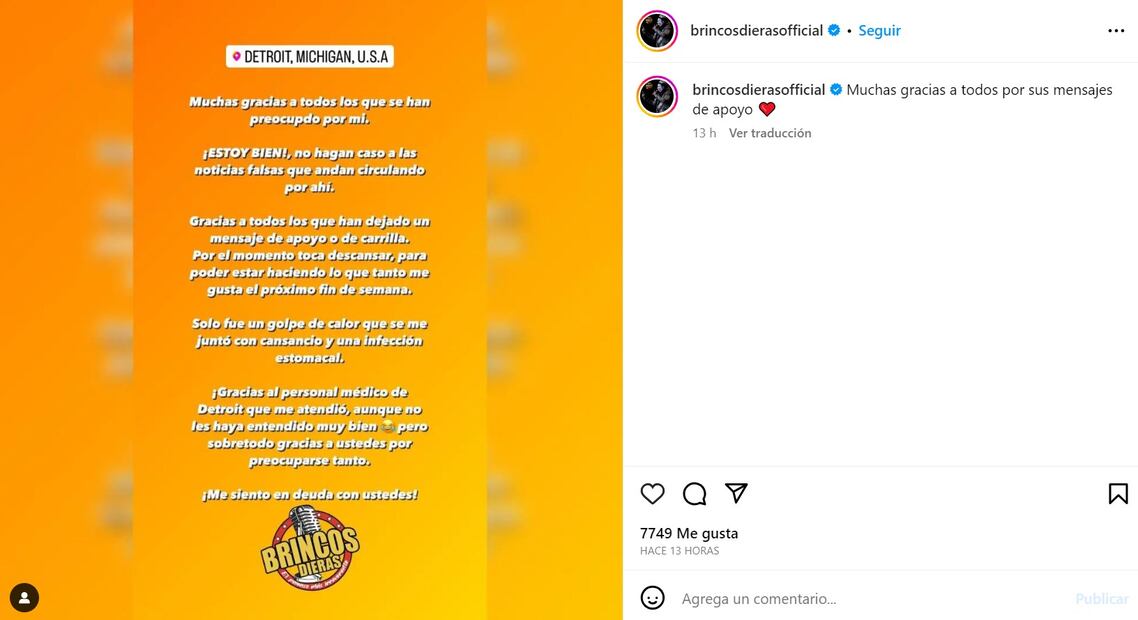 Brincos Dieras se encuentra de gira por el mundo. Foto: Instagram @brincosdierasofficial