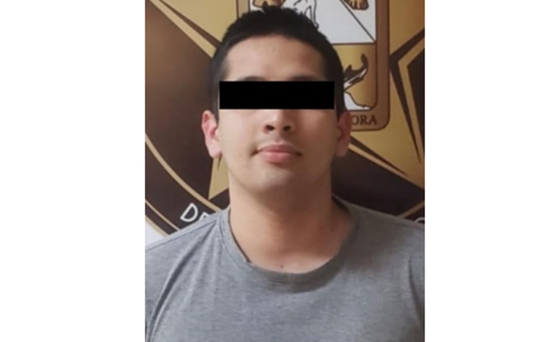 Brayan Maximiliano, originario de Guaymas, fue aprehendido en Cajeme por elementos de la Agencia Ministerial. Foto: Fiscalía de Sonora