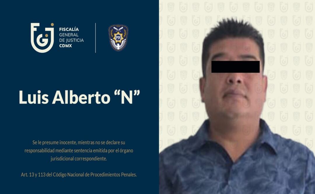 Detienen a Luis Alberto "N", presunto líder de “Los Estúpidos”, por secuestro agravado. Foto: Especial
