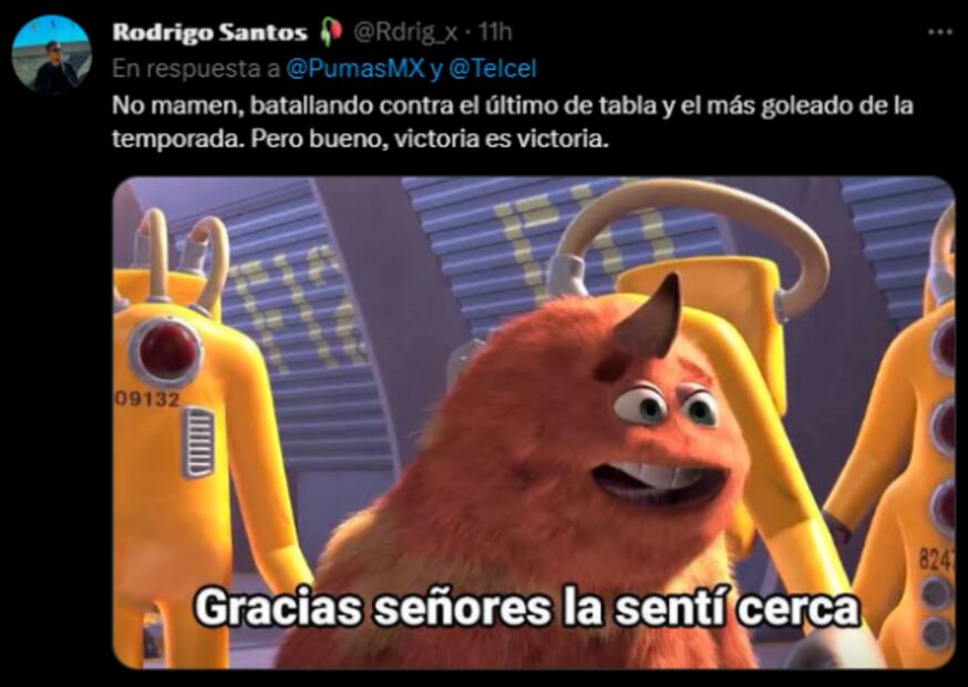 Pumas volvió a ganar de visita después de un año; estos son los mejores memes 
