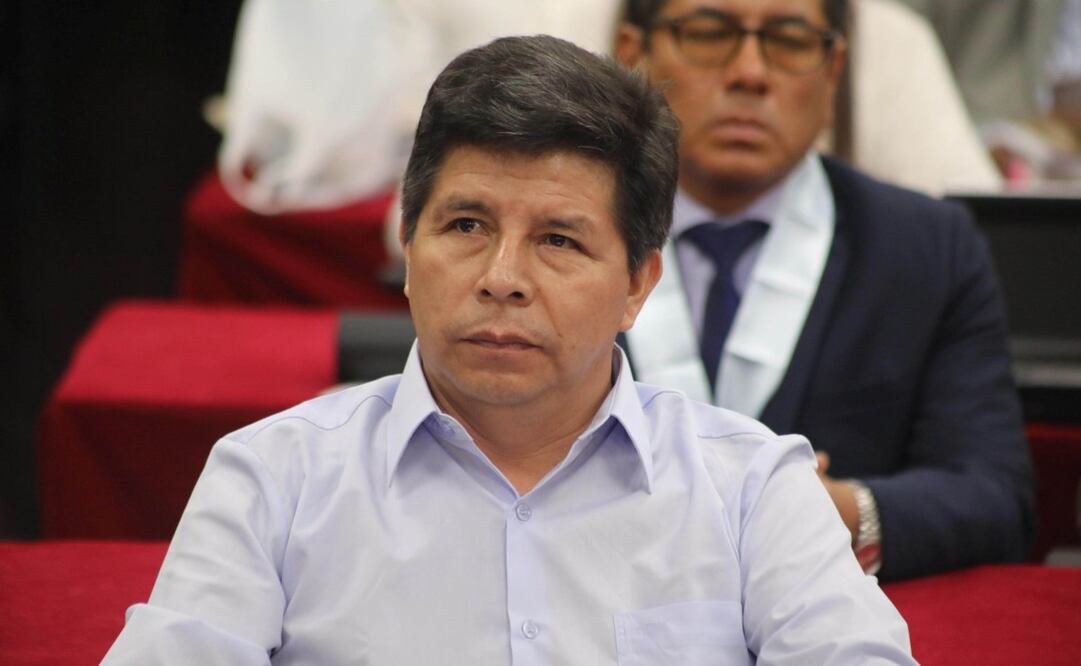 Fotografía cedida por el Poder Judicial del expresidente peruano Pedro Castillo durante un juicio en Lima. Foto: EFE