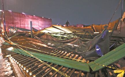 Granizo derrumba techo en el Templo Mayor