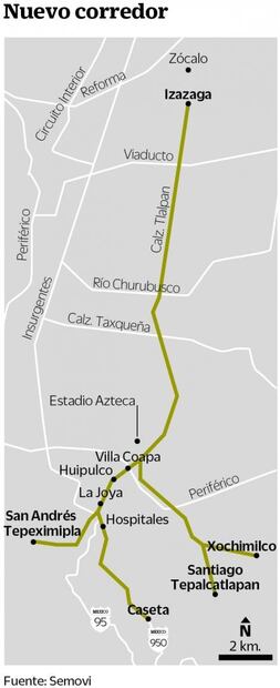 Sacarán microbuses del corredor Tlalpan
