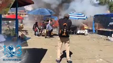 Se incendian puestos de pirotecnia en explanada de San Juan Chamula, Chiapas 