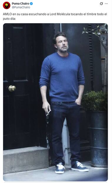 Memes de la visita de Lord Molécula a "La Chingada" para entregarle su tesis a AMLO. Foto: X
