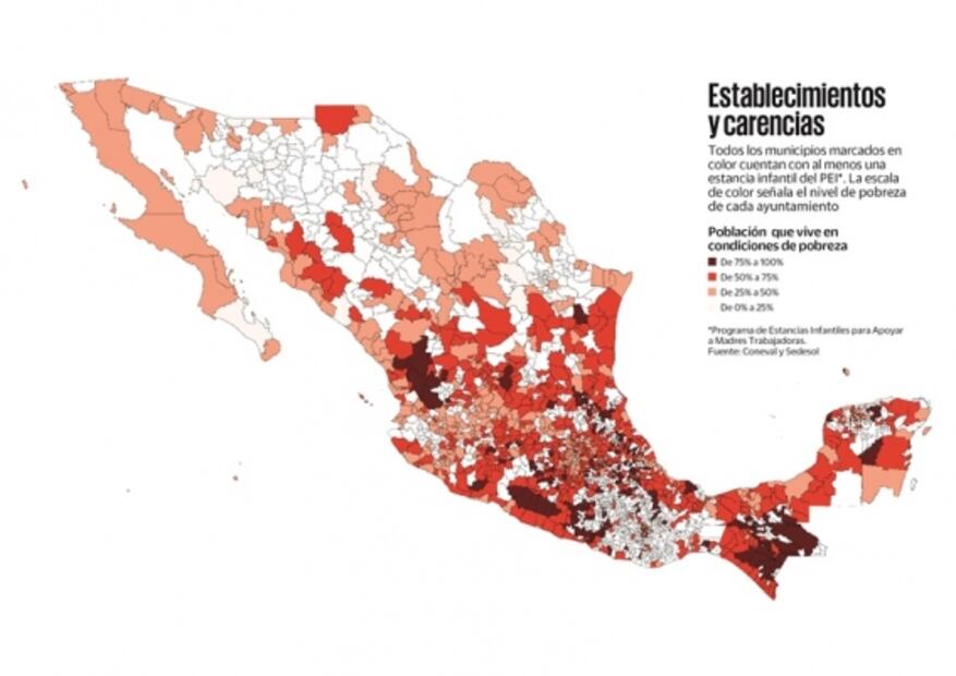 En municipios pobres, 3 de cada 10 estancias infantiles