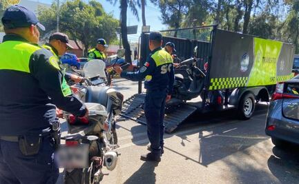 Liberan espacios públicos de franeleros en la GAM; SSC levanta 85 infracciones y remiten 37 motocicletas 