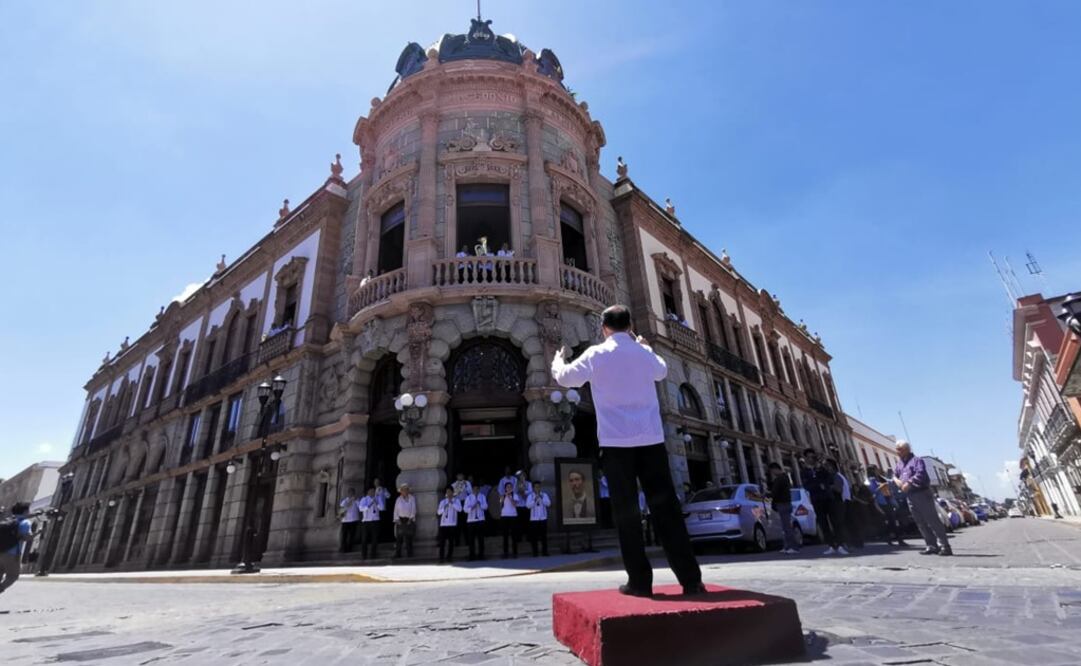 La Banda de Música del Estado interpretó 'Dios nunca muere', la melodía convertida en el himno de la entidad. Foto: Edwin Hernández / EL UNIVERSAL