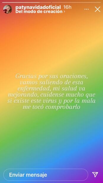 "Sí existe este virus y por la mala me tocó comprobarlo": ¿Paty Navidad acepta al Covid-19?