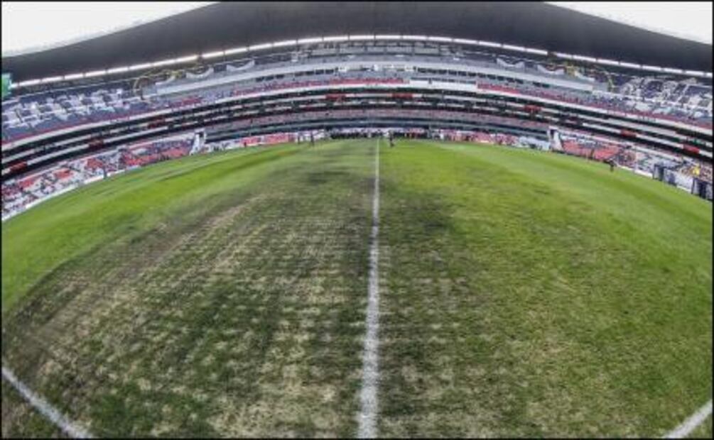 El fracaso del pasto del Estadio Azteca
