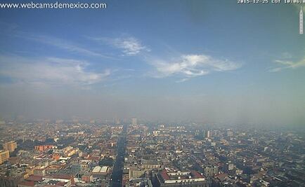 Mañana de Navidad con mala calidad del aire en el Valle de México