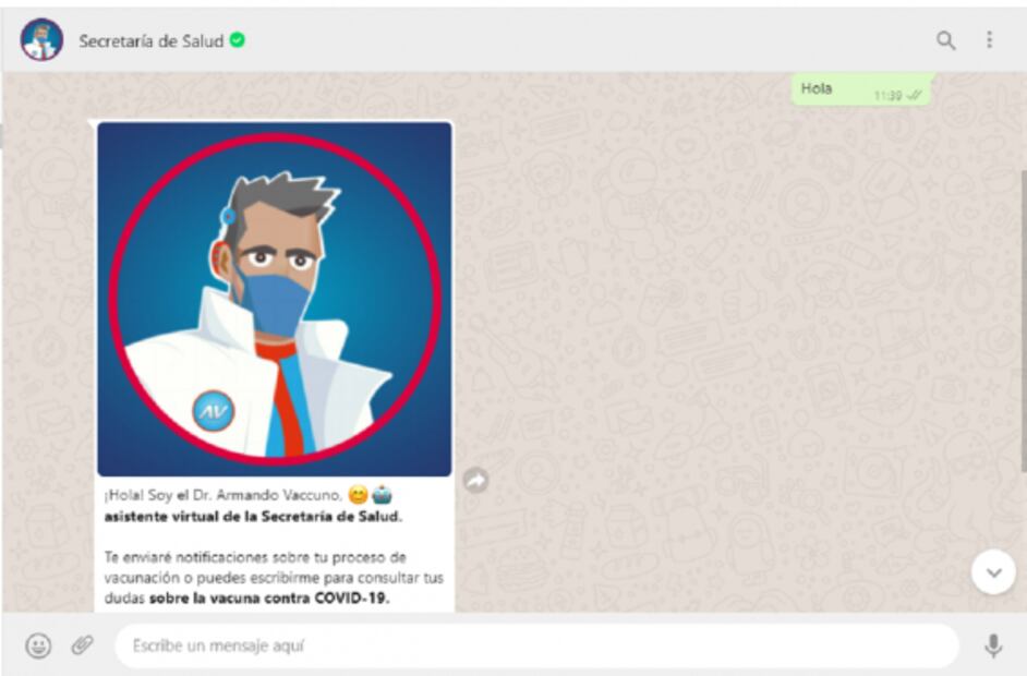 Cómo descargar el certificado Covid-19 por WhatsApp