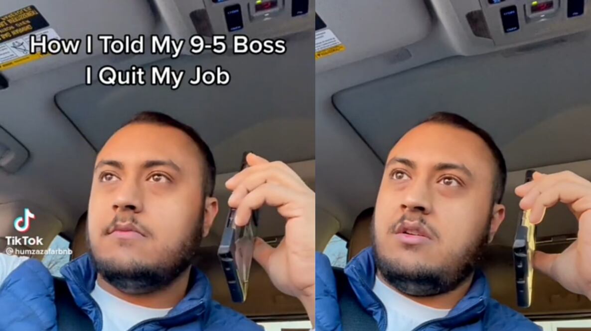 El joven tiktoker decidió renunciar a su trabajo para comenzar su propio negocio. Foto. TikTok @humzazafarbnb