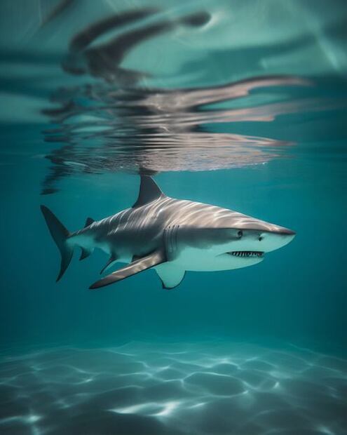 Los tiburones enfrentan numerosas amenazas que pueden acortar su vida. Fuente: Freepik.
