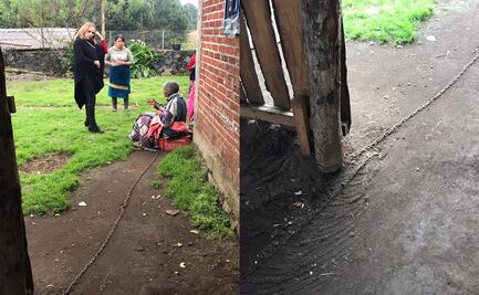 Encadenan a señor de 83 años "por alcohólico y violento" en Michoacán