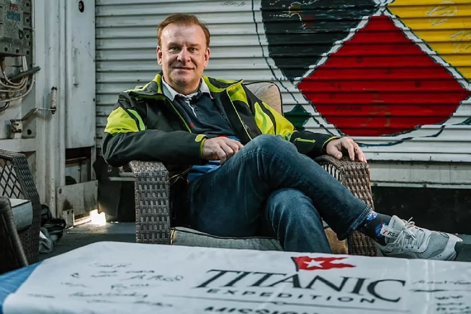 Hamish Harding, uno de los tripulantes del submarino desaparecido Titán. Foto: @TitanicNewYork