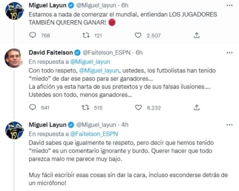 Miguel Layún reta a David Faitelson: A ver si es cierto que vives sin “miedo”