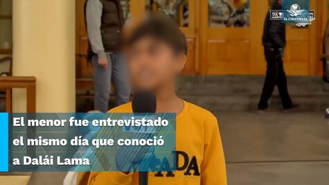 Esto dijo el niño que recibió un besó en la boca de Dalái Lama