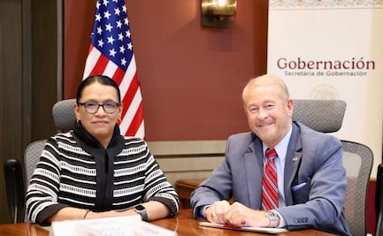 Rosa Icela se reúne con Ronald Johnson, embajador de EU; dialogan sobre cooperación bilateral