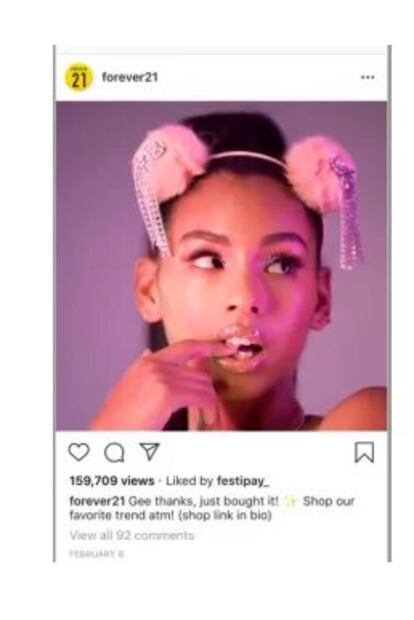 Ariana Grande demanda a Forever 21 por usar una doble para vender sus productos