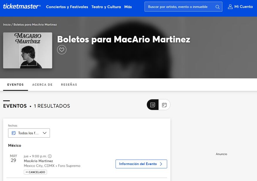 Foto: Ticketmaster
