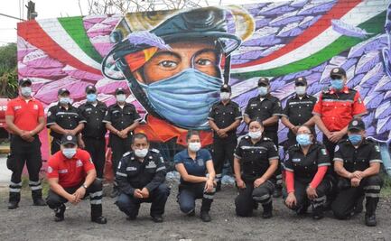Crean mural en Ixtapaluca en honor a personal médico que atiende Covid