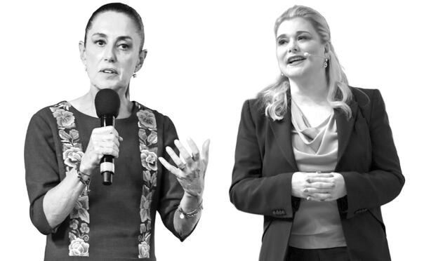 Mientras la presidenta Claudia Sheinbaum ha arremetido contra la gobernadora de Chihuahua, Maru Campos, por el bloqueo de una protesta en su contra, la panista mantiene su discurso de colaboración con la administración federal. Fotos: Archivo/ EL UNIVERSAL