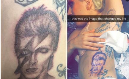 Lady Gaga se tatúa a David Bowie