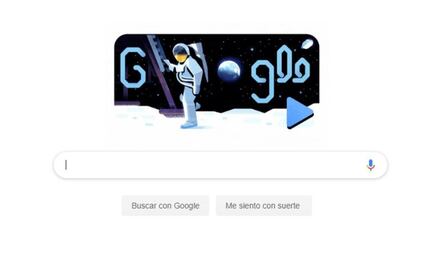 Doodle recrea llegada del hombre a la Luna
