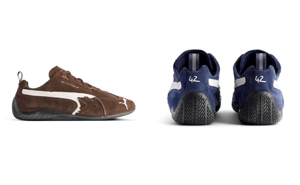 Balenciaga lleva su efecto desgastado a los tenis de Puma. Foto: Especial