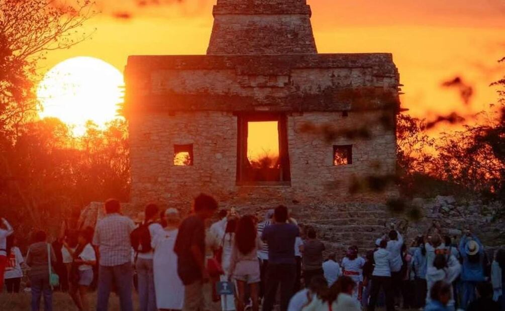 Templo de las Siete Muñecas para admirar el equinoccio de Primavera 2025 en Yucatán (20/03/2025). Foto: Especial