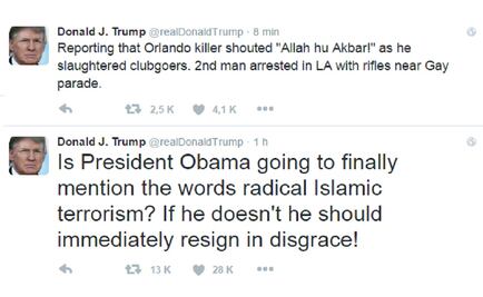 Trump uses Florida shooting to criticize Obama