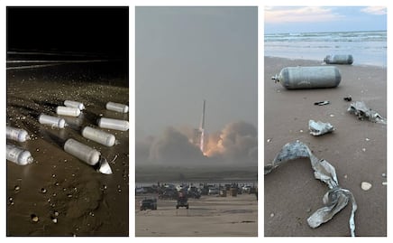 Lanzamiento de SpaceX; basura del cohete Starship invade playas de Tamaulipas
