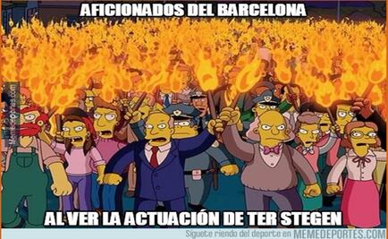 Piqué y Ter Stegen, la burla de los memes