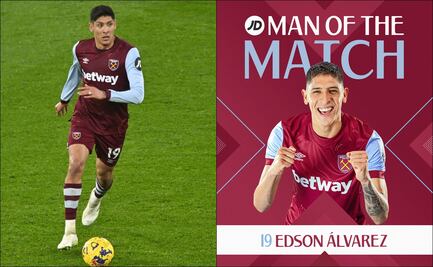 Edson Álvarez es reconocido como el mejor jugador del partido en la Premier League