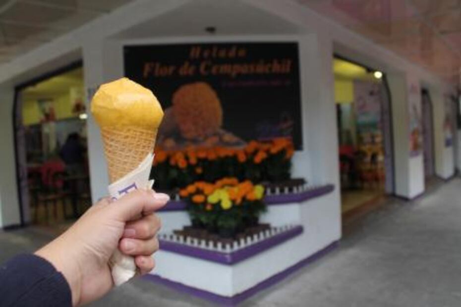 Prueba el helado de flor de cempasúchil en Coyoacán