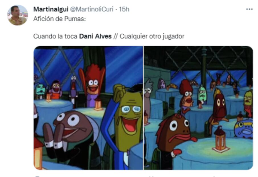 Dani Alves debutó con Pumas y los memes no lo perdonan