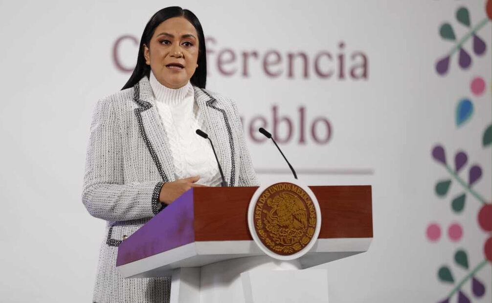 La secretaria de Bienestar, Ariadna Montiel Reyes, informó que con el programa Salud Casa por Casa han realizado 2 millones 209 541 consultas a adultos mayores, y mencionó que este martes estarán llegando a 10 millones de personas censadas. Foto: Diego Simón / EL UNIVERSAL.