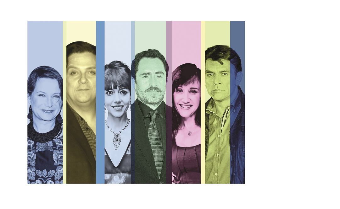 El paso del tiempo: Mónica Dionne, Víctor Huggo Martin, Cecilia Suárez, Demian Bichir, Susana Zabaleta y Jorge Salinas. (FERMÍN GARCÍA-FABILA. EL UNIVERSAL)