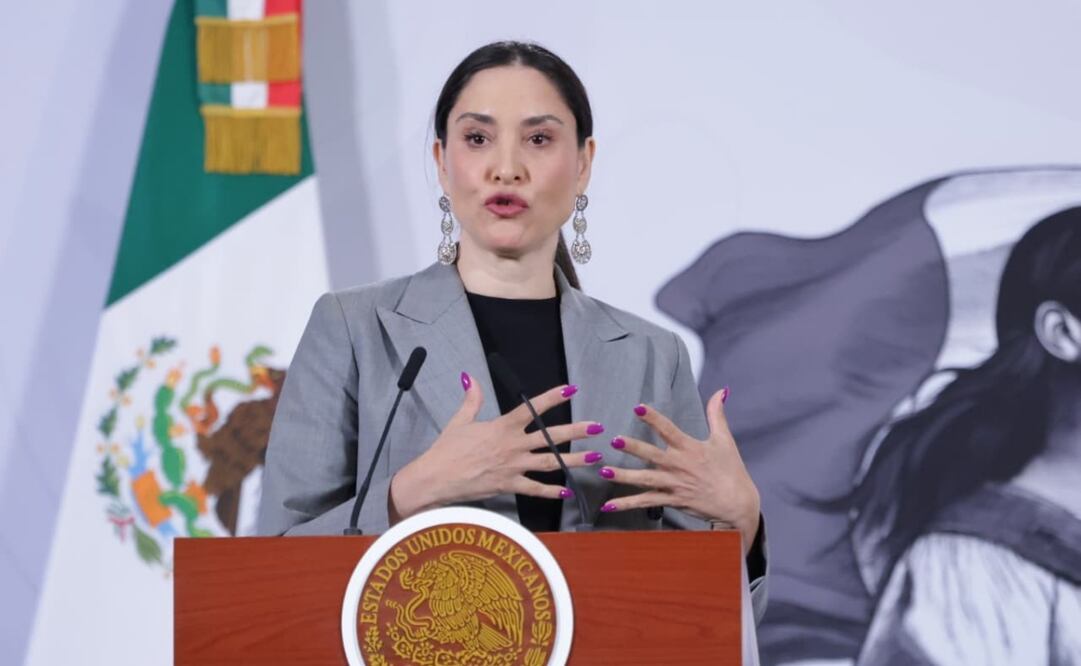 Claudia Curiel de Icaza en la conferencia matutina de la presidenta Claudia Sheinbaum Pardo el 30 de marzo de 2026. Foto: Fernanda Rojas / EL UNIVERSAL