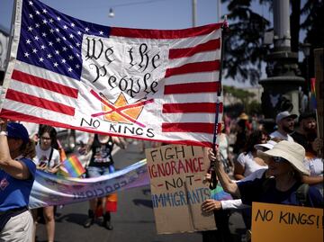 FOTOS: “No Kings Day”, protestas contra las políticas antimigratorias de Trump se extienden a Europa