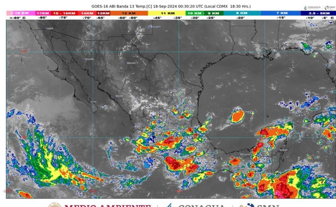 La Conagua y el SMN pronostican fuertes lluvias debido a la Onda Tropical 23. Foto: X @conagua_mx