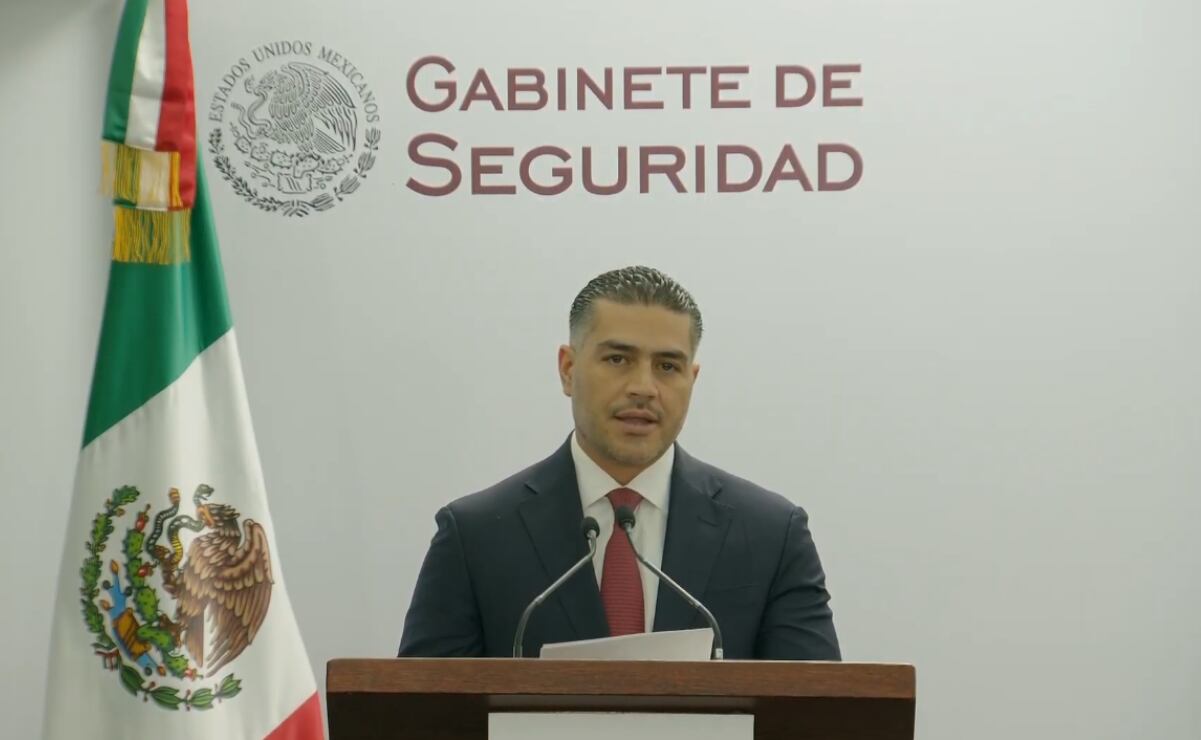 El secretario de Seguridad y Protección Ciudadana, Omar García Harfuch, en conferencia de prensa este 30 de noviembre. Foto: Captura de pantalla