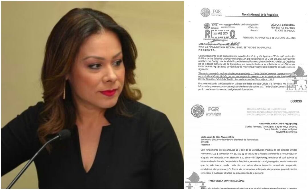 Investigación de la FGR contra Tania Contreras. Foto: EL UNIVERSAL