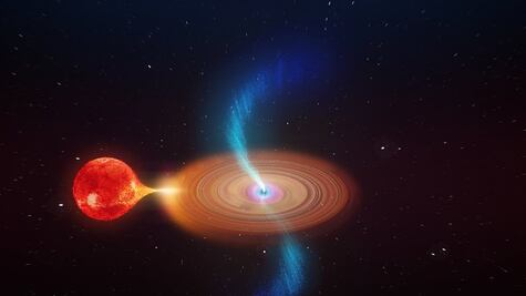 El misterio del agujero negro que dispara "balas" de plasma