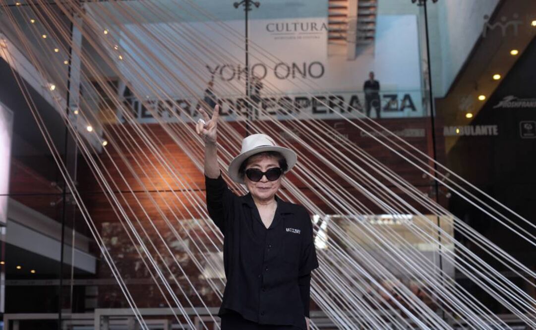 Yoko Ono se hizo presente en el Museo Memoria y Tolerancia para presentar la exposición "Tierra de Esperanza". (FOTO: EFE)